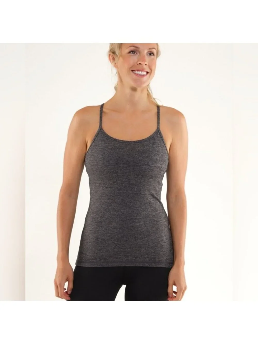 Lululemon Power Y Tank Black Wee Stripe